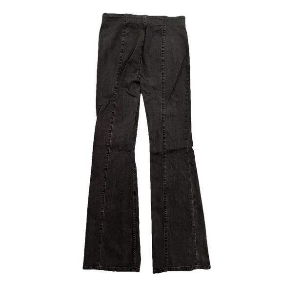 We The Free People Flare‎ Jean Size 26 Black Denim Bell Bottom Stretch Pull On - Picture 10 of 10